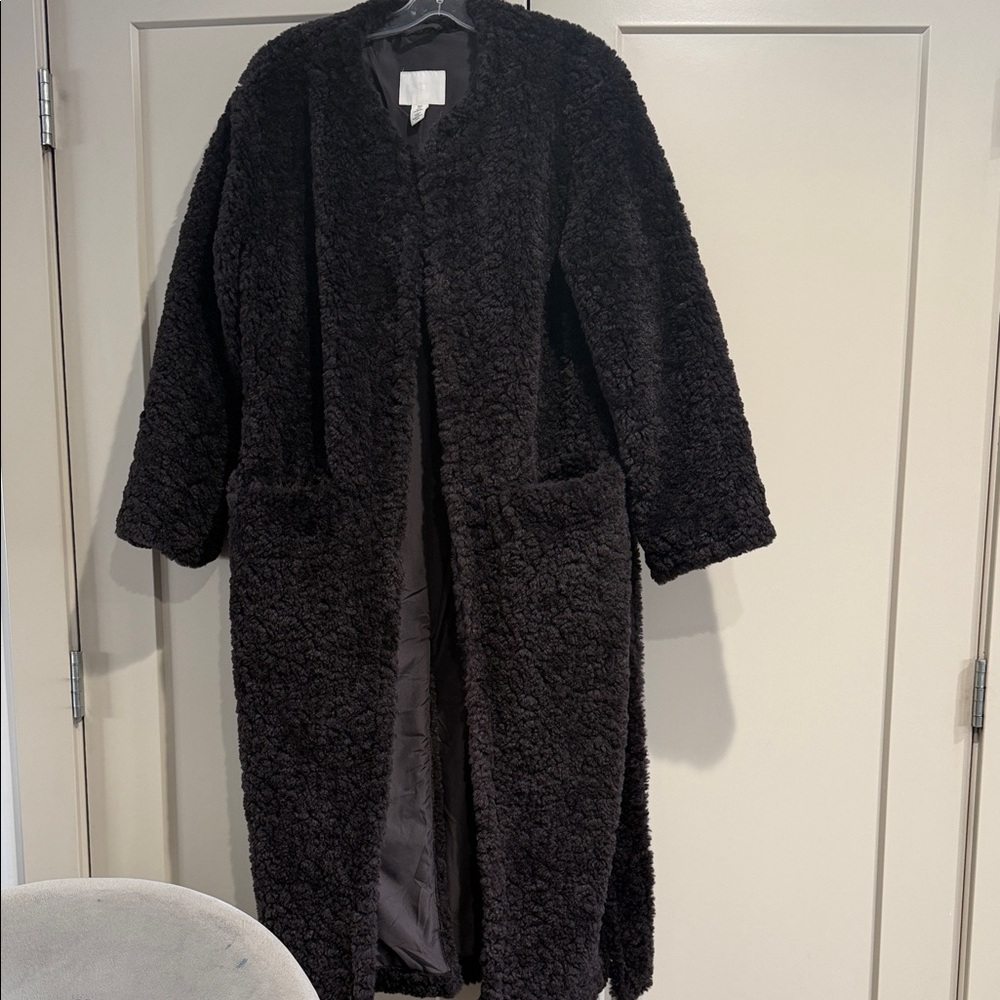 H&M Black Teddy Jacket